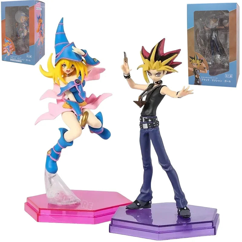 27cm Raa no Yokushinryuu Anime Figure Yu-Gi-Oh! Duel Monsters Yami Yugi Action Figure Dark Magician Girl Figurine Model Doll Toy