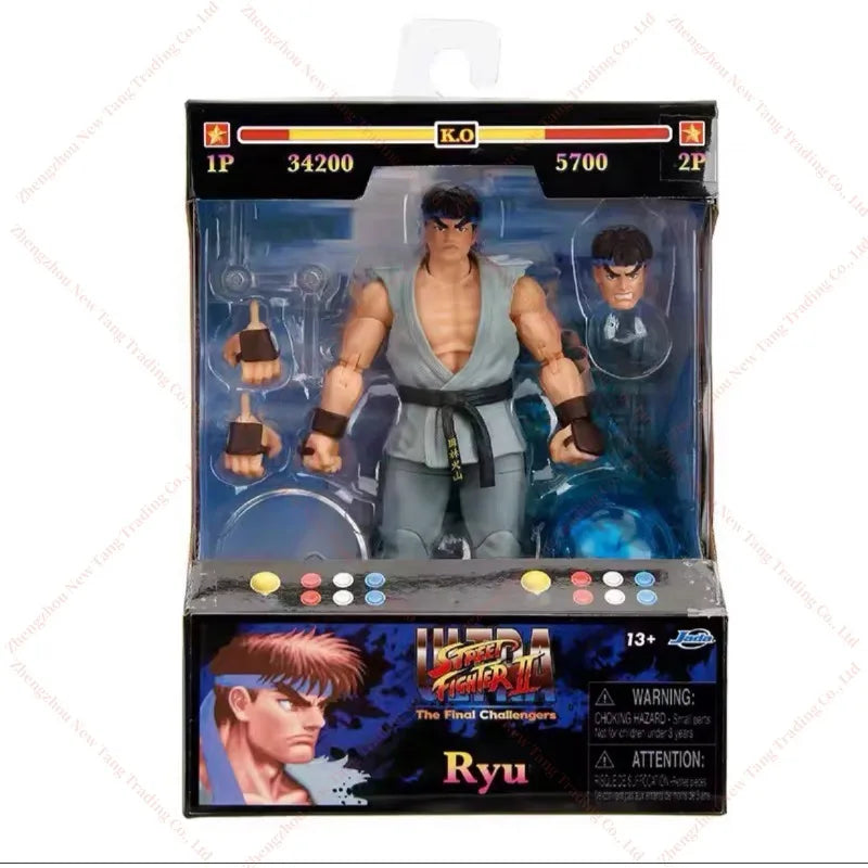 Original Jada Toys Ultra Street Fighter II The Final Challengers Grey Ryu In Stock Anime Action Collection Figures Model Toys