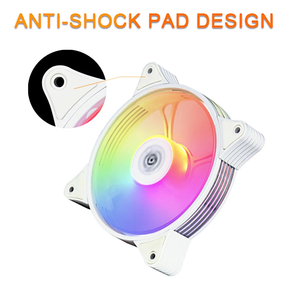 Aigo AR12 Weiß 120mm PC Computer Gehäuselüfter Kühlung Kühler 6PIN Einstellbare RGB Led 12cm Stumm Ventilador Geschwindigkeit Einstellen 5V ARGB Fans