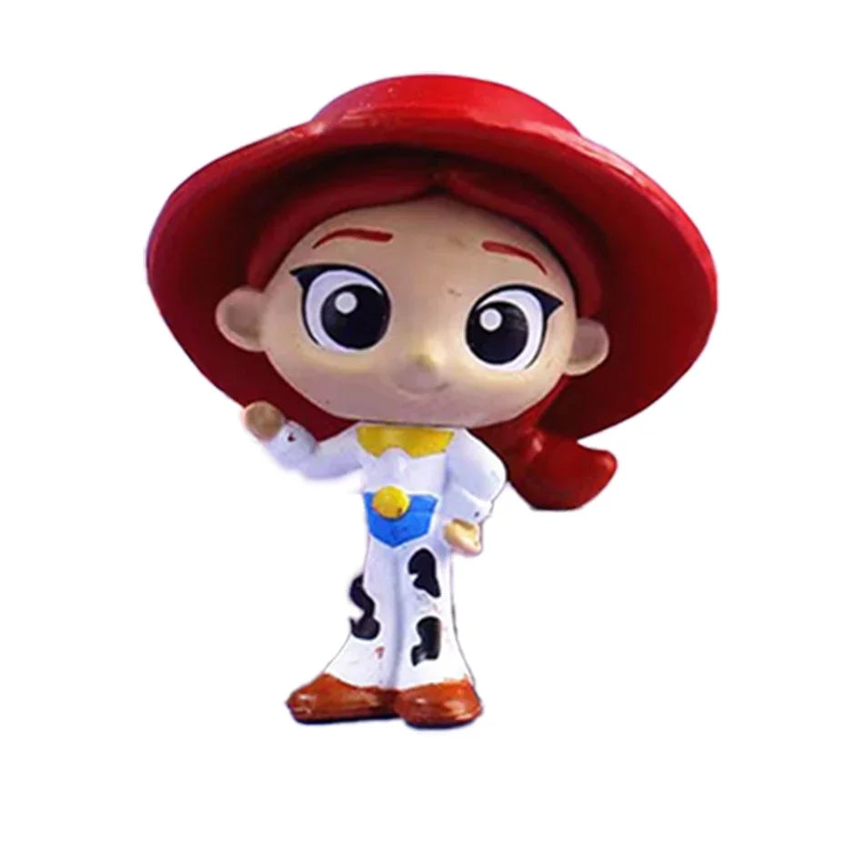 Explosions Anime 8PCS Toy Story Hand-Made Trish Hudi Bass Lightyear Alien Children's Mini Toy Desktop Ornaments Birthday Gift.