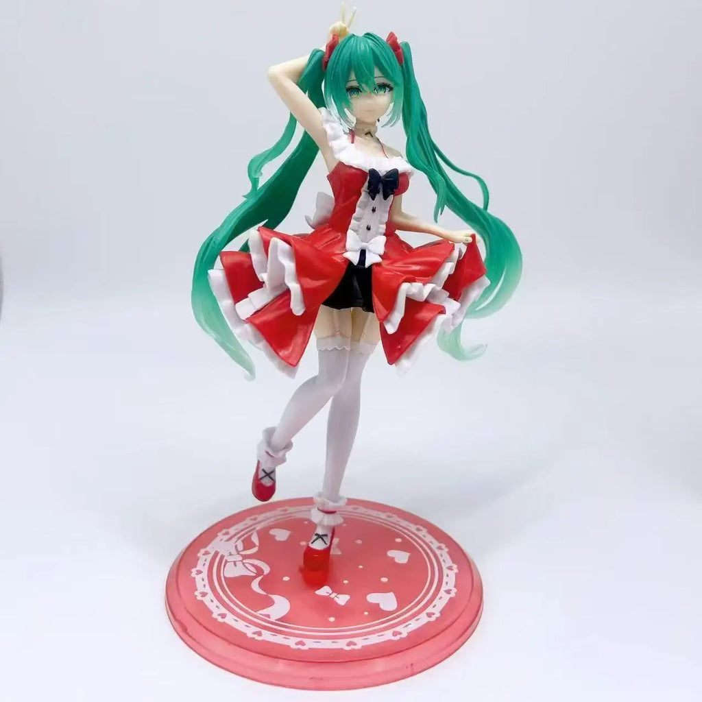 Hatsune Miku Lolita Figure Fashion Anime Miku Collection Action Figurine Kawaii Cute Model Desktop Ornaments Toy