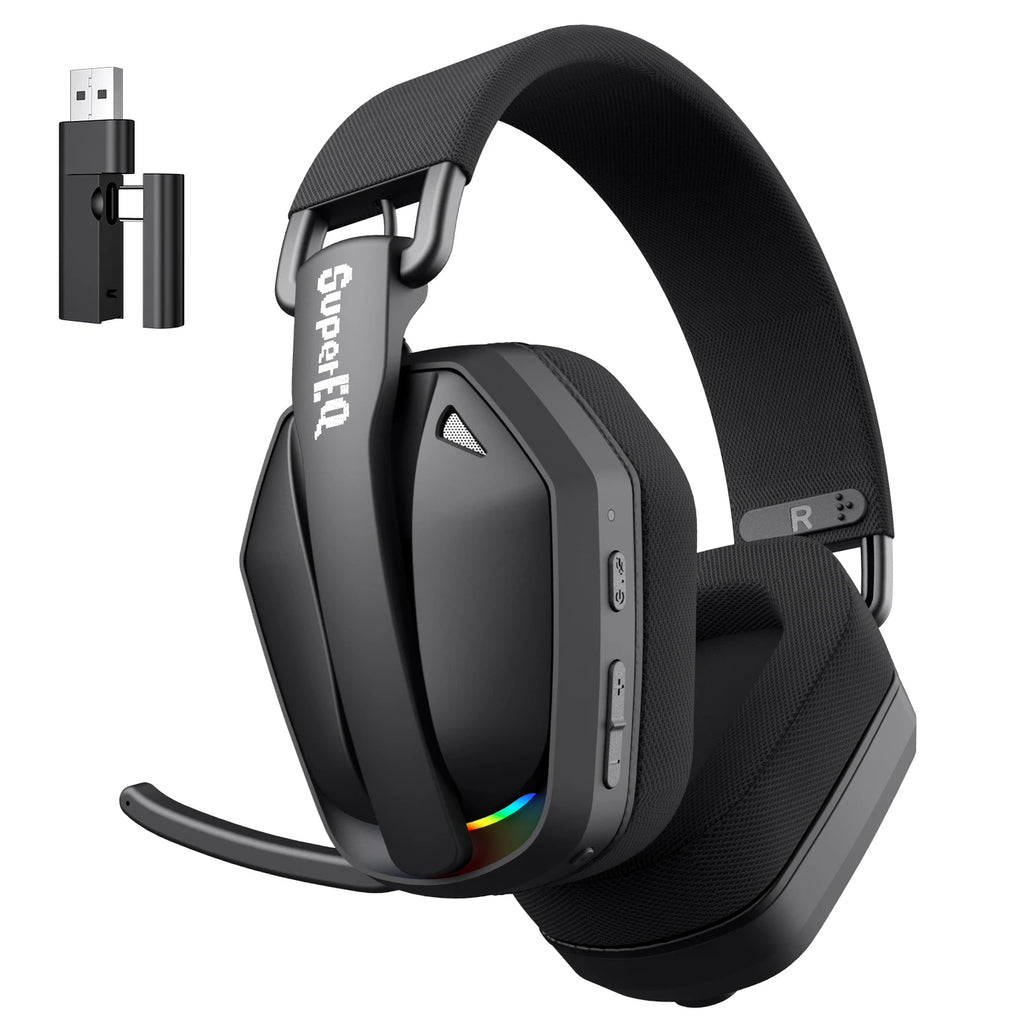 EKSA G19BT 2.4GHz Wireless Gaming Headphones Ultra-light Bluetooth 5.4 Headset Gamer with Microphone for PC/PS5/Xbox