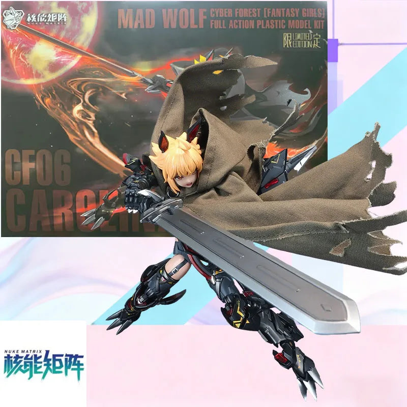 In Stock NUKEMATRIX Original Box CF06 MAD WOLF VER.DARKNESS Anime Action Figure Model Toy Gift for Kid Foam Box Packaging