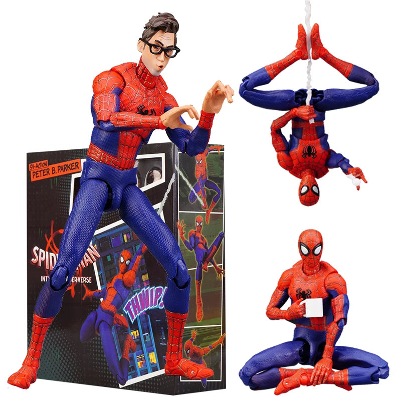 Sentinel Sv Action Miles Morales Gwen Stacy Figure Spiderman Model Spider-man Into the Spider Verse Peter Miles Figurine Toys