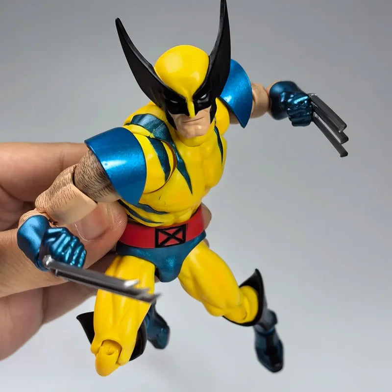 Marvel Mafex Wolverin Anime Figure Marvel X-Men Gk 6-Inch Model Toy Gift Movie Anime Doll Collection Model Genuine