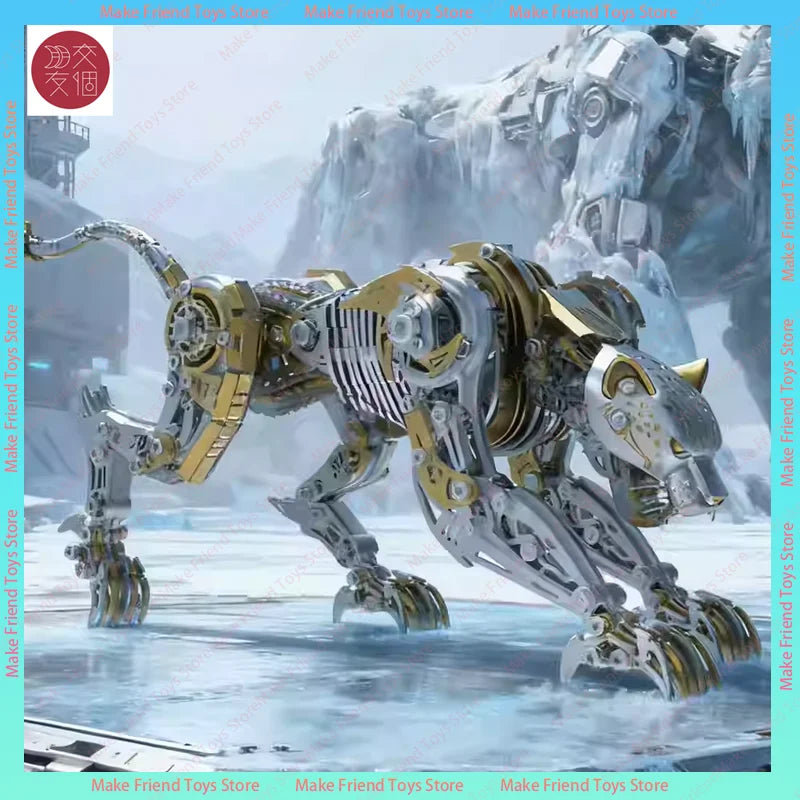 Steampunk Metal Mechanical Leopar Puzzloria 3d Metal Puzzle Steampunk Leopard 300+ Pieces Mechanical Animal Model Kit Adults