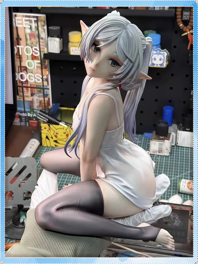 Frieren Anime Pajama Style Figure Cartoon Ornament Home Desktop Decor Collectible Toy Gift For Fans Birthday Holiday Present