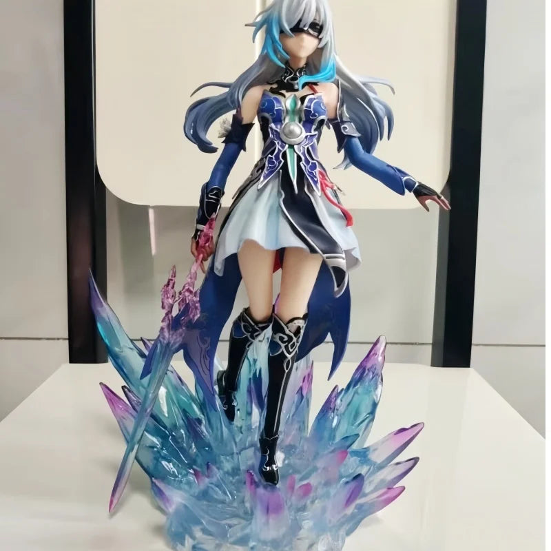 Hot New Game Peripheral Gk Anime Beautiful Girl Hand-Made Jingliu Pvc Box Decoration Model Statue Gift Tide Play Action Figure T