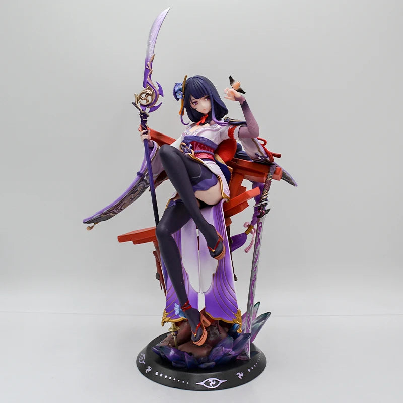 34cm Raiden Shogun Sexy Anime Girl Figure GK Beelzebul Yae Miko Action Figure Ningguang Figurine Collectible Model Doll Toy Gift