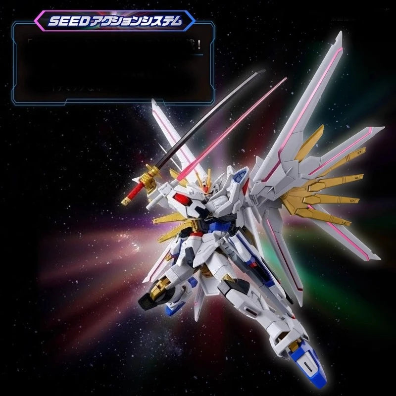 Bandai HG 1/144 Mighty Strike Freedom Gundam Anime Action Figures Collection SEED Freedom Movie Metal Gloss Coating Model Kit