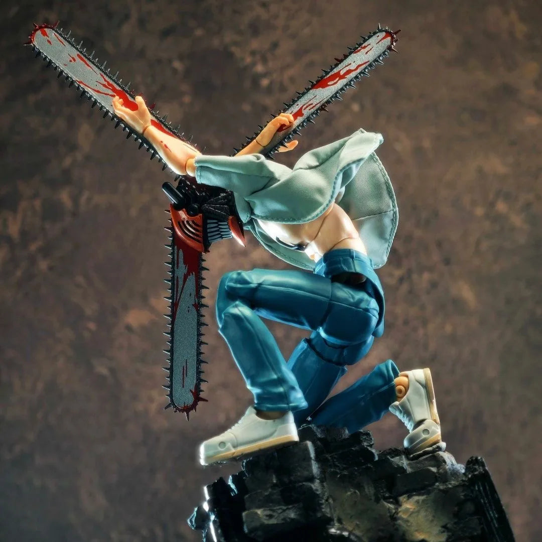 Chainsaw Man Denji Shf Model Accessories Cloth Clothes Anime Features Toys White Shirt Built In Iron Wire Boys Gifts