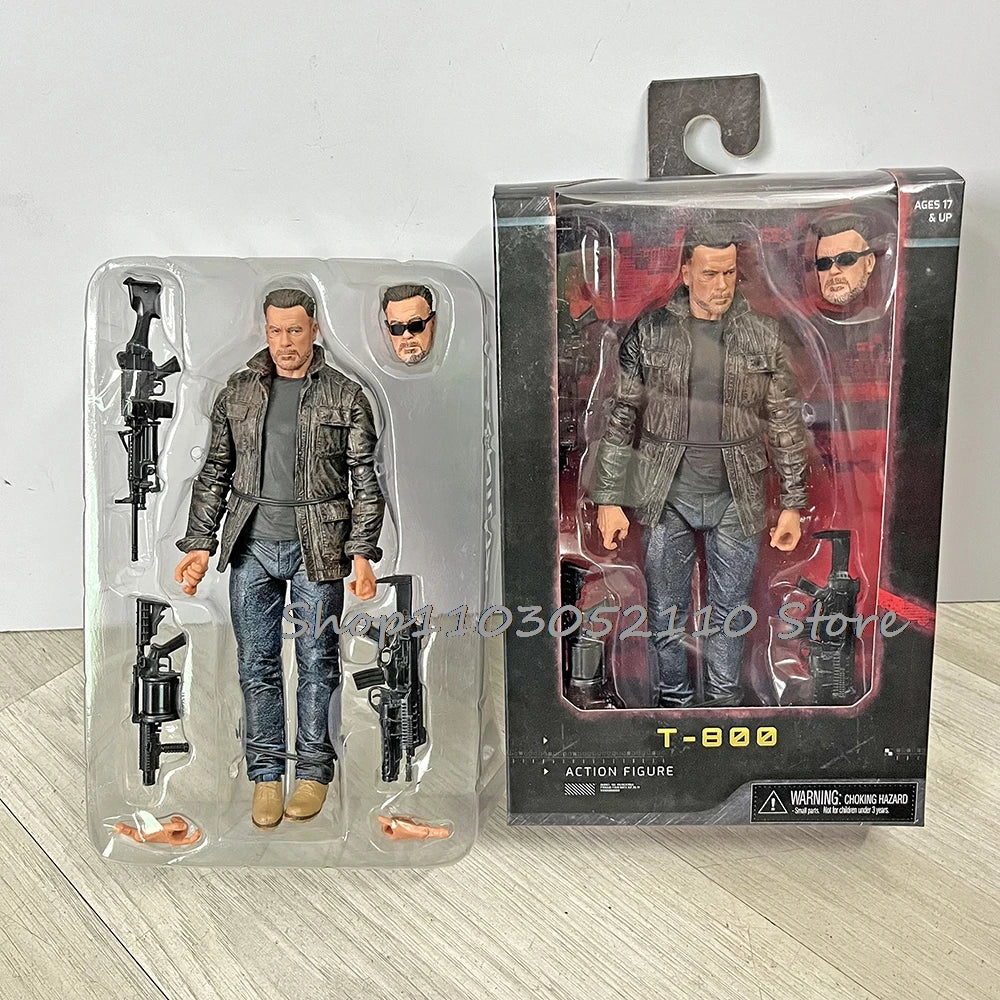 NECA Terminator Figure 2 Judgment Day T-800 Arnold Schwarzenegger Dark Fate Elderly Sarah Connor Figure Model Toy Doll Gifts
