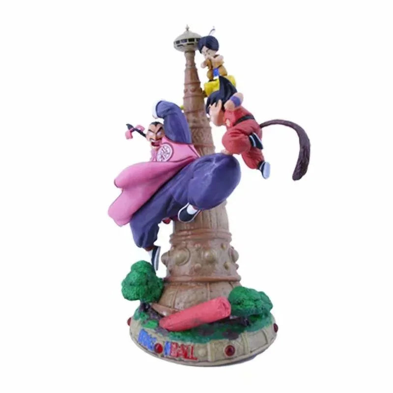 28cm Dragon Ball Goku Childhood Vs Tao Pai Pai Anime Figure Model Statue Boys Collection Desktop Decoration Ornament Toys Gifts