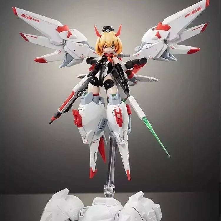 Big Fire Bird × Hemoxian Mecha Musume Action Figure Collectible Toy with Sky001 Mecha & Interchangeable Parts for Hobbyists