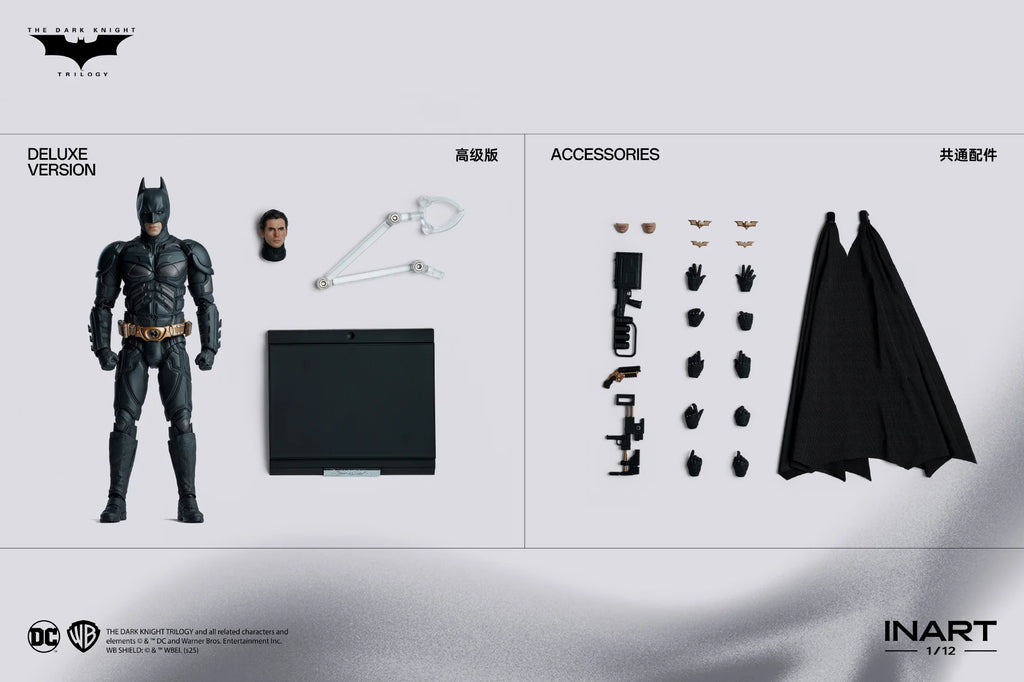New Inart Batman The Dark Knight Rises 1/12 Scale Action Figures Toy Gift Collection Standard Deluxe Gifts Toys