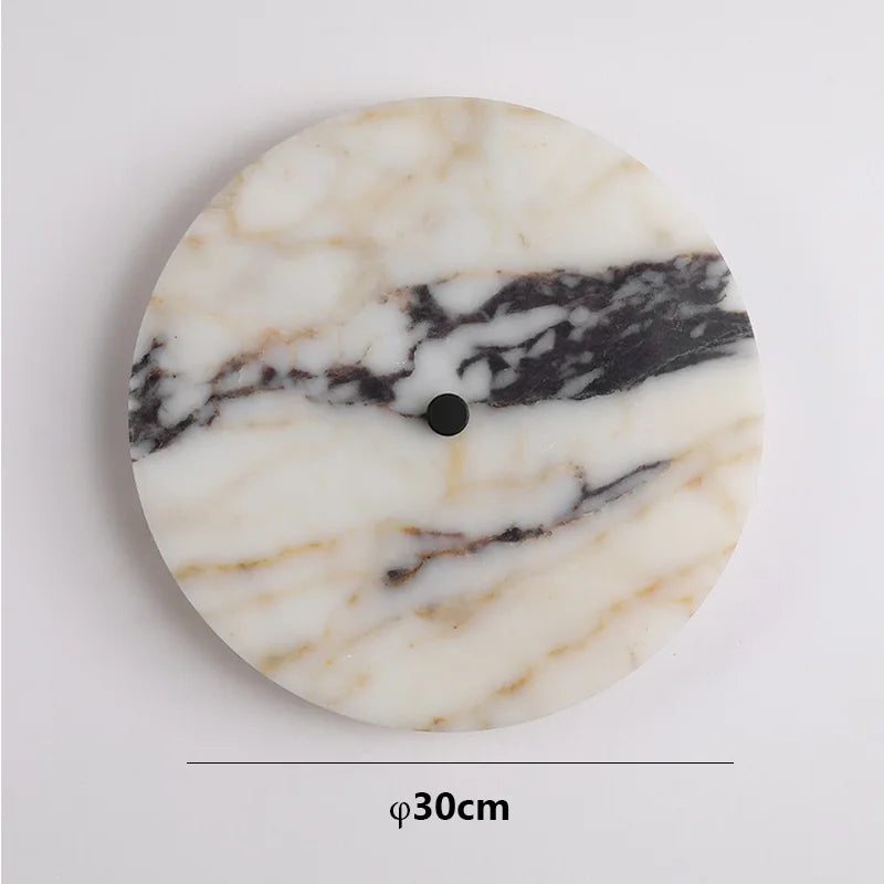 Round Luxury Natural Stone Alabaster Wall Lamp Living Room Marble Wall Sconce Decoration Atmosphere LED High-end LED Lights