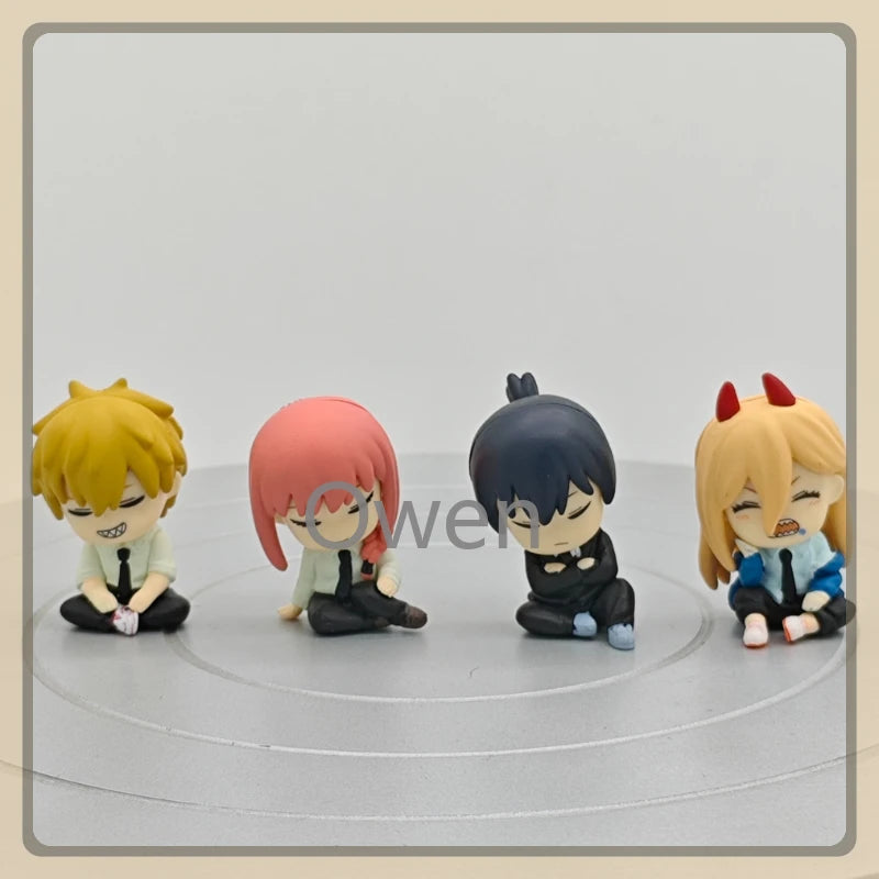 Q Version Anime Combination Jujutsu Kaisen Sleep Figurine Cute Chainsaw Man Action Figures PVC Statue Collection Model Toys Gift