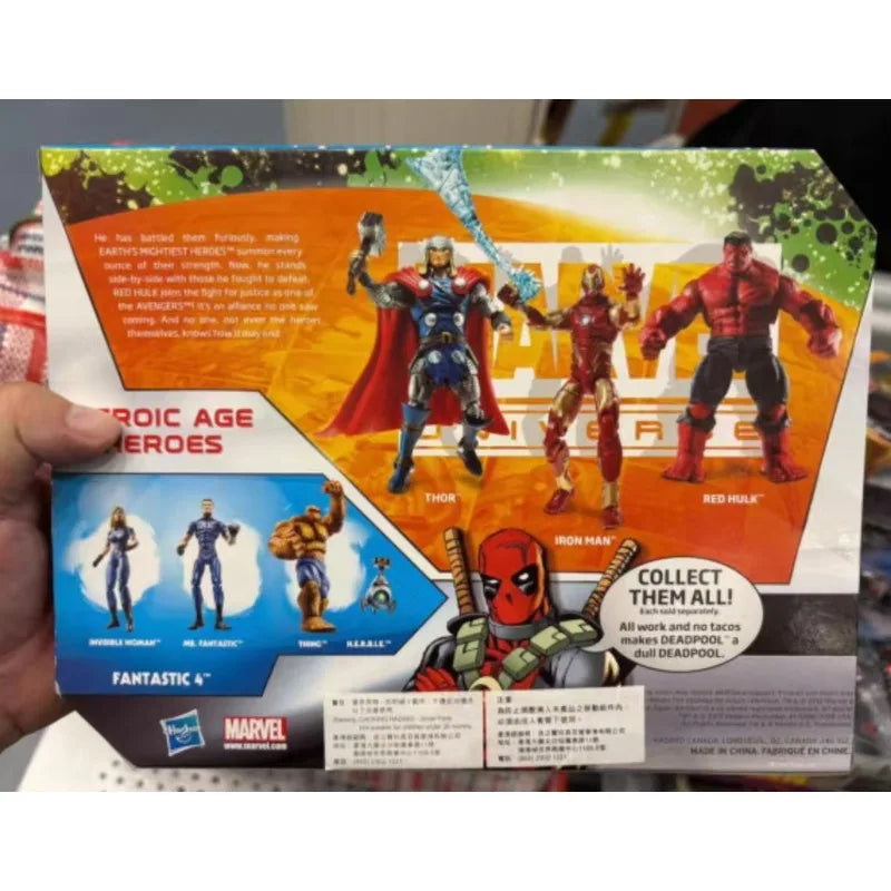 Original Hasbro Marvel Legends Series Heroes Red Hulk/Iron Man/Thor Anime Figure Toy Collection Model