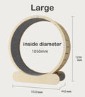 Luxury Cat Running Wheel Birch Wood Craft Multi-Layer Board Kraft Paper Rope Column Pet Exercise Interactive Toy Cat Treadmill