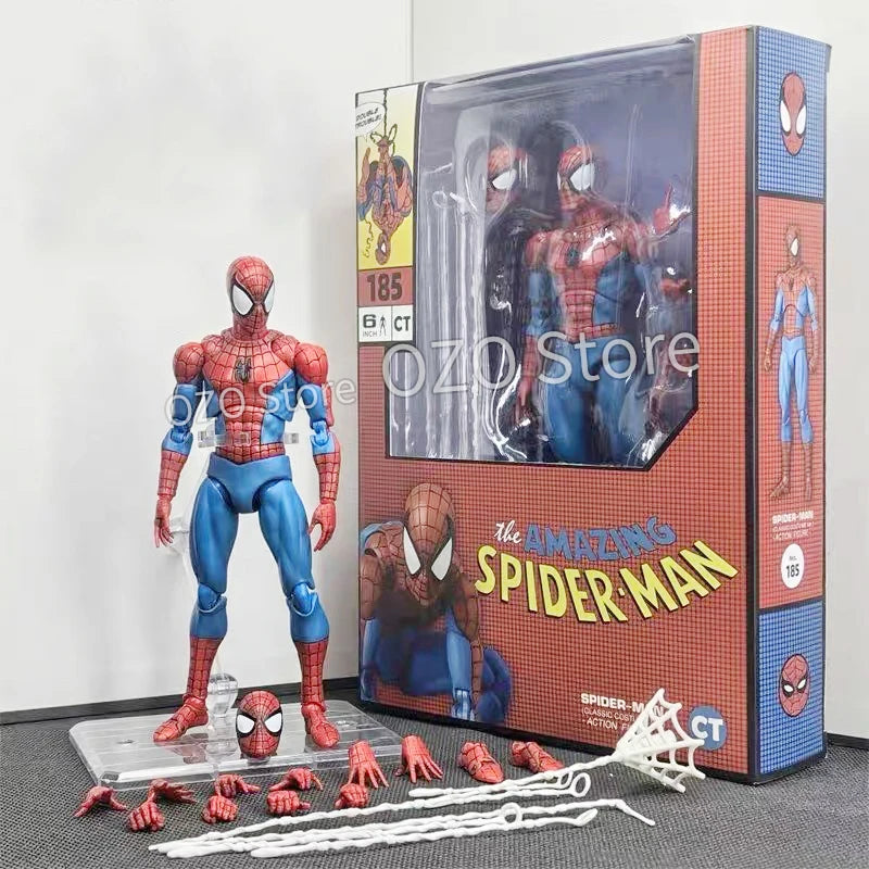 In Stock Ct Toys Spiderman Mafex 143 Ben Reilly Comic Ver The Amazing Spider-Man 001 Anime Action Figure Figurine Toys Kids Gift