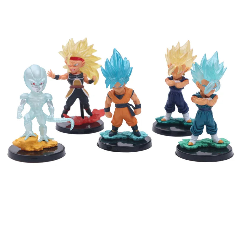6Pcs/1Set WCF BANDAI Anime Dragon Ball Son Goku Burdock Series Figure Karifura Broli Set Model Toy Gift Collection Aciton Figure