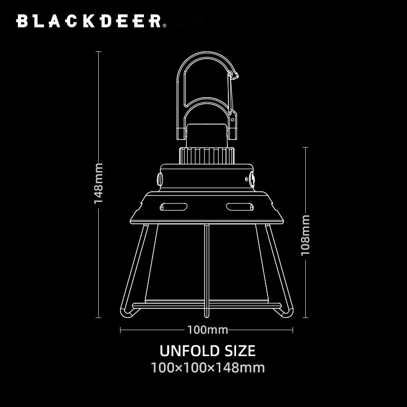 BLACKDEER Преносими къмпинг светлини, акумулаторна LED светлина, трекинг фенер, аварийна крушка, високоенергийно осветление за палатки, 4 режима на осветление