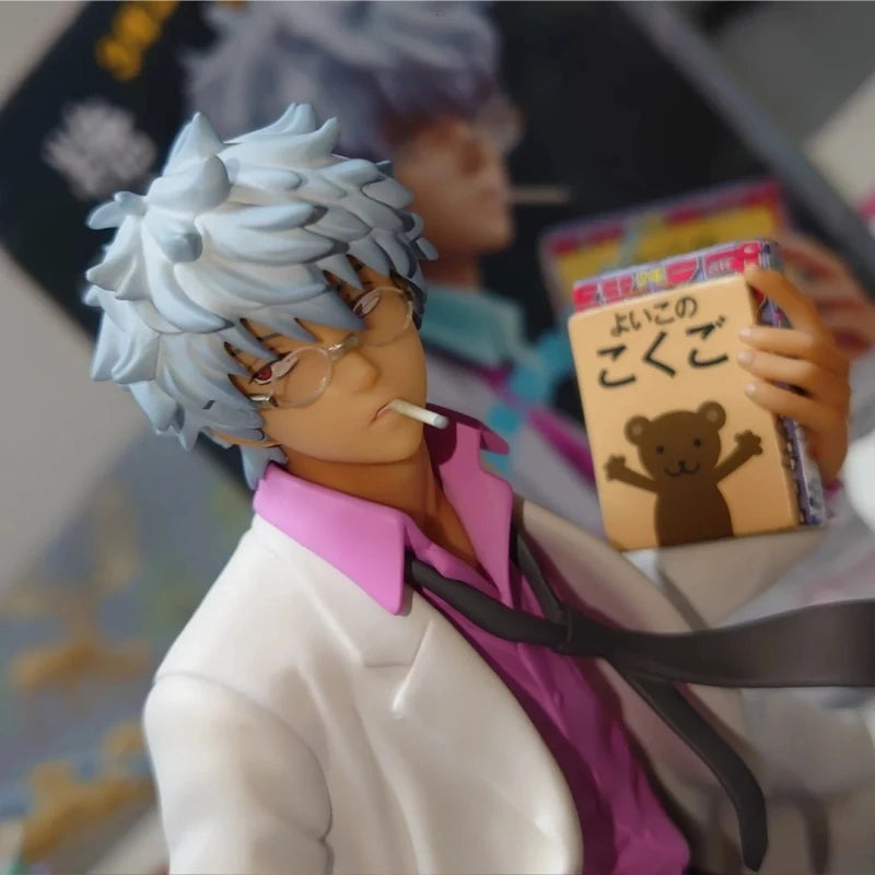 Genuine Megahouse Mh Gem Sakata Ginpachi Figure Gintama 3-Nen Z-Gumi Ginpachi-Sensei Reiwa Ver. Collect Model Ornament Gift