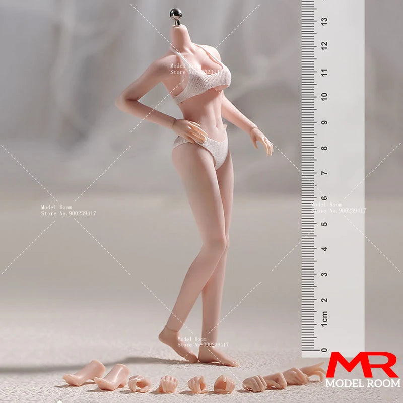 ANT T305 1/12 Female Flexible Seamless Body 6'' Pale Suntan Female Soldier Acton Figure Body Doll for 1:12 Head Sculpts