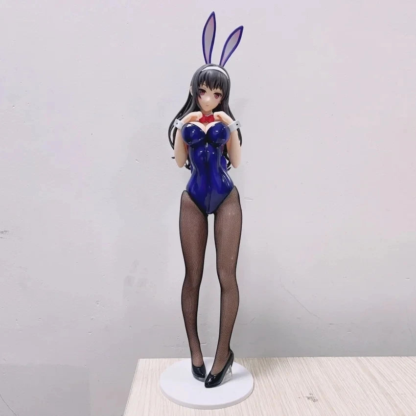 43cm Saenai Heroine no Sodatekata Kasumigaoka Utaha Bunny Girl Standing Pose Anime PVC Figure Statue Desktop Decoration Gift