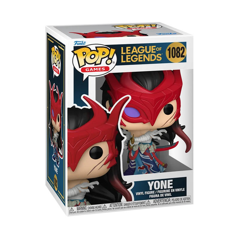 Funko POP Official Licensed League of Legends LOL Akali Jhin Yone Action Figure Collection Set of 3 Gift Model Toys for Fans