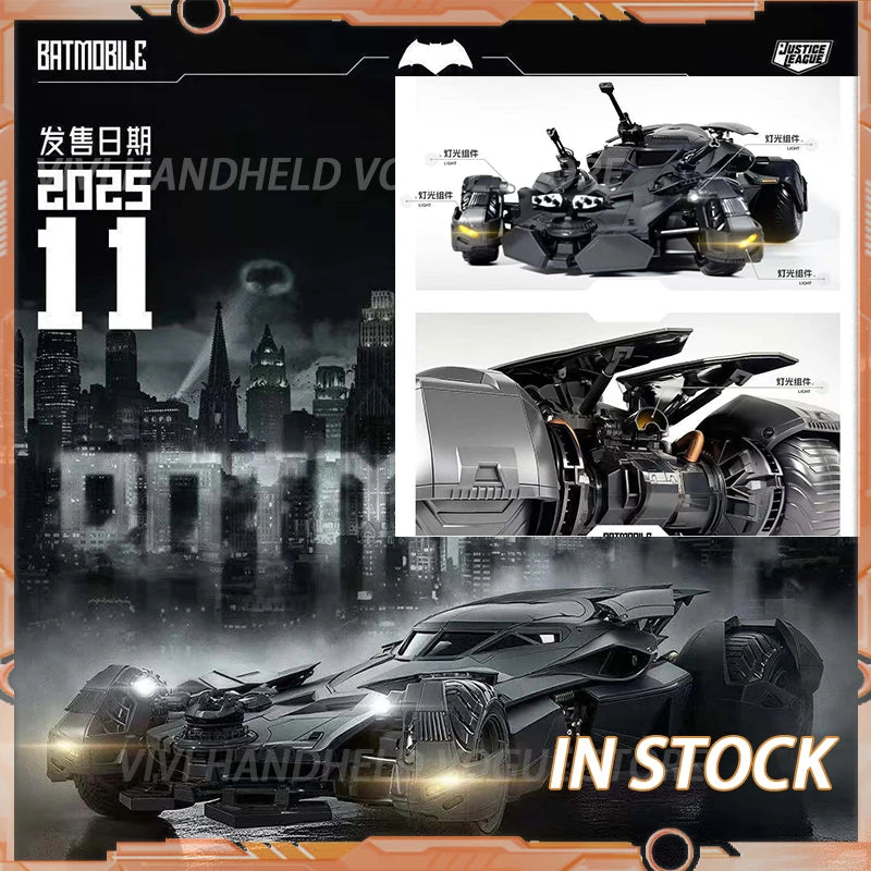 In Stock Xiwanshe BATMOBILE 1/12 ASSEMBLY MODEL Movable Model Toys Batman With LED Bat car