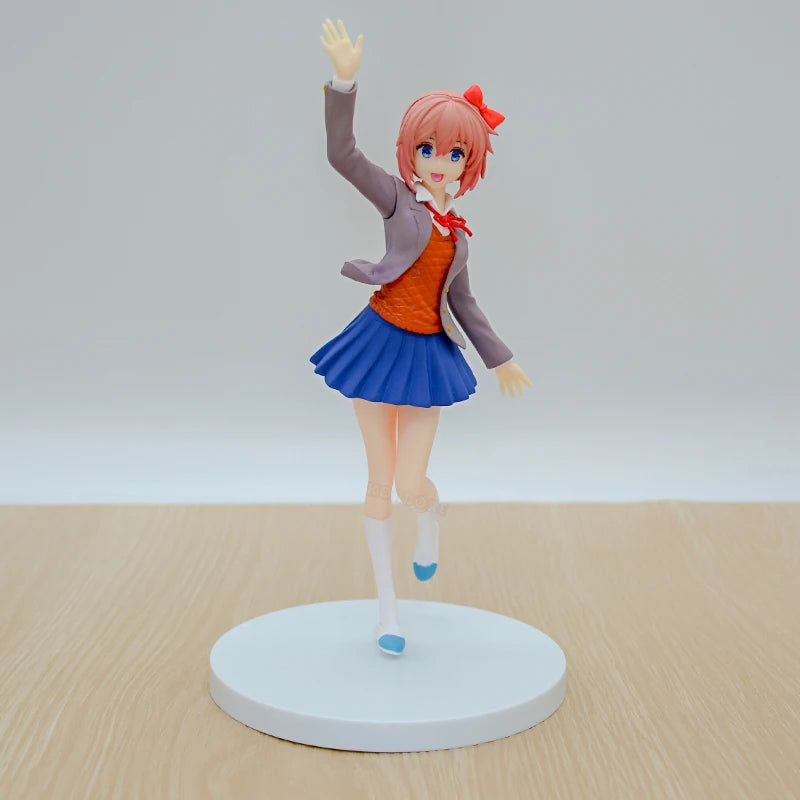 Monika White Dress Anime Girl Figure Pop Up Parade Literature Club! Sayori Action Figure Natsuki/Yuri Figurine Model Doll Toys