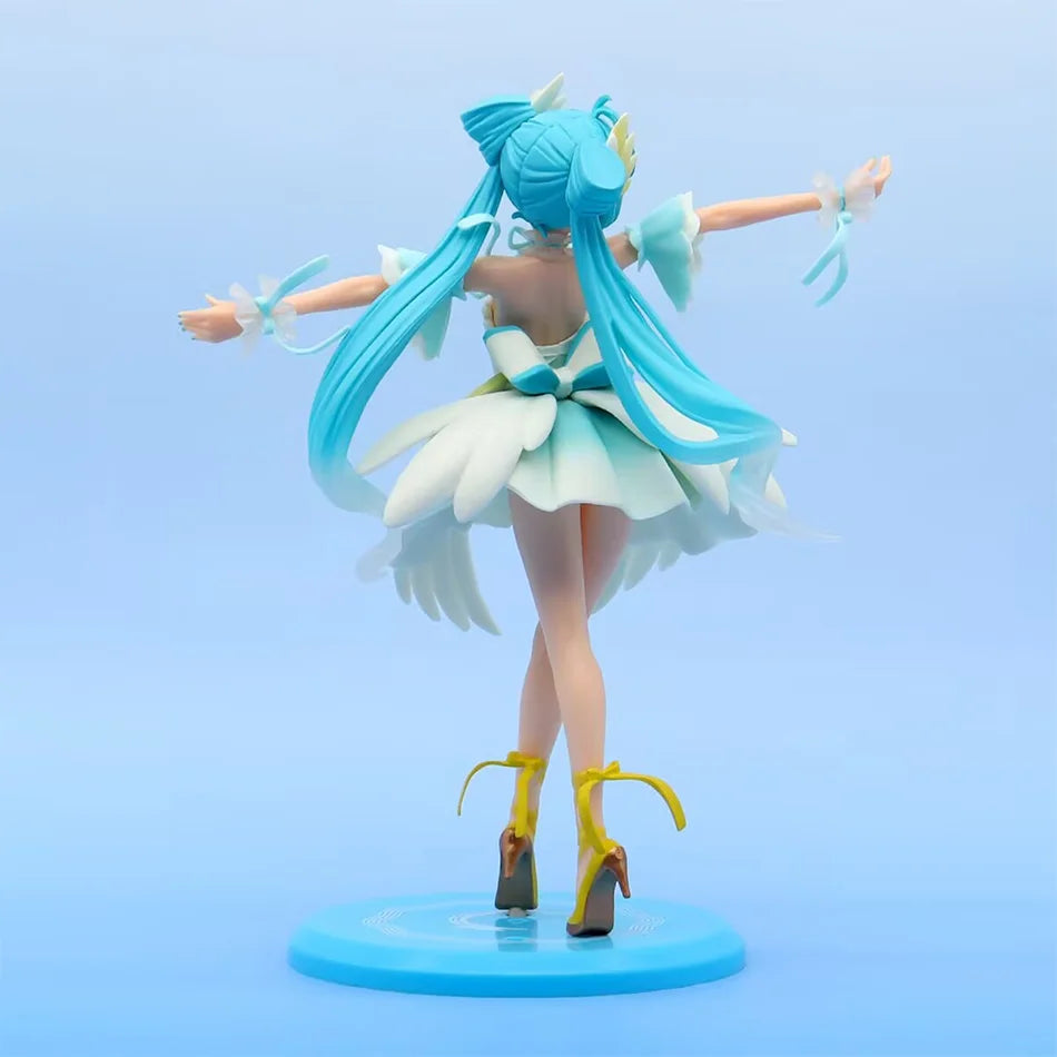 New Noble and Elegant Swan Ballet Hatsune Miku Pvc Character Model Ornament Animation Collector Statue Desktop Decoration