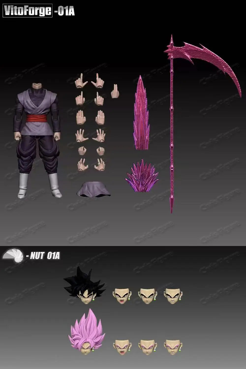 Pre-Sale VITOFORGE VF Studio Goku Black Zamasu Dragon Ball Super Saiyan SSJ 1/12 Scale Action Figure Anime Model Toys Doll