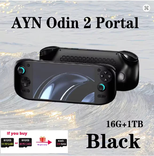 AYN Odin 2 Portal Retro Handheld Game  Video Player Console 7 Inch 120HZ Screen Android 13 Bluetooth  16G+ITB 512G PSP PS2 Gift