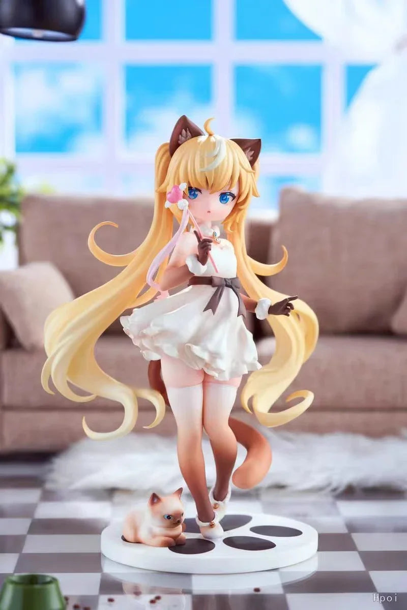 In Stock Original Genuine AOWOBOX Siamese Cat 1/6 22cm Beauties Collectible Model Toys Figure Birthday Gifts Table Decorations