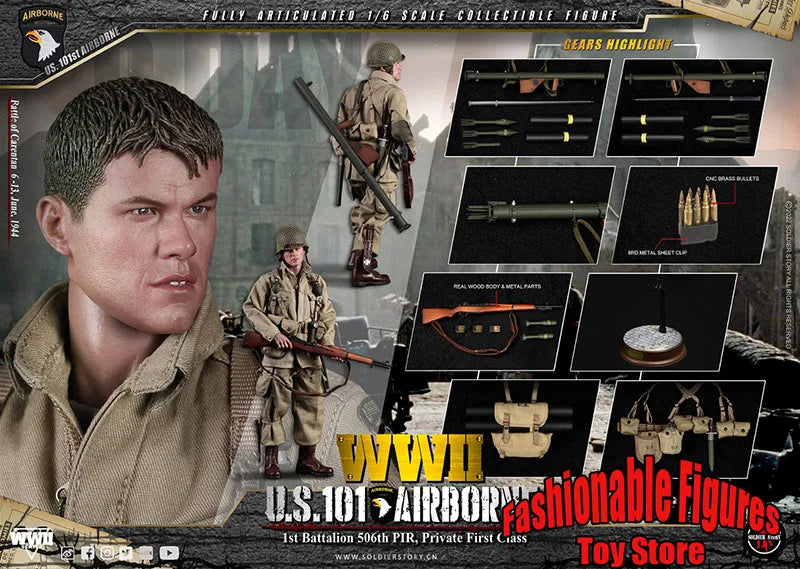 SoldierStory SS126 1/6 Scale Collectible Figure Ryan WWII US 101 Battalion Private First Class 12Inch Men Soldier Action Figure