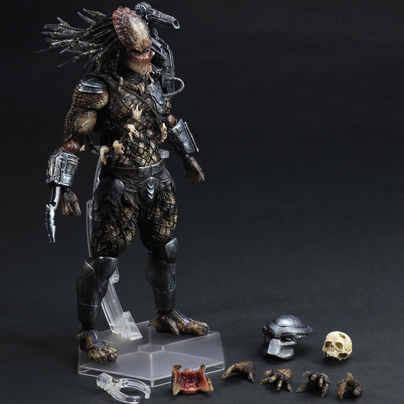Play Arts Kai Predator Action Figure Replacement Parts Movable Hands Helmet Open Mouth Skull Accessories For Serious Collectors
