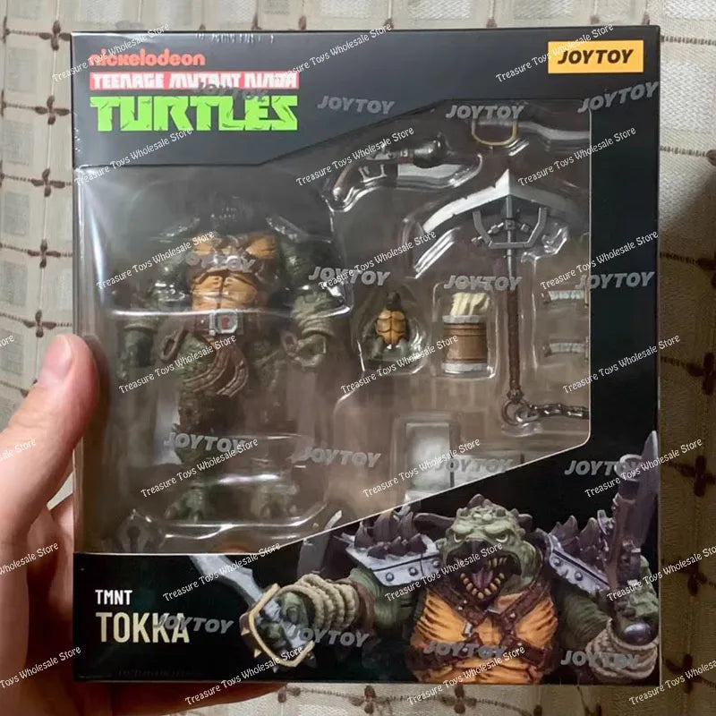 Auf Lager JOYTOY 1/18 TMNT Figur JT00881 JT01000 JT01017 Krang Slash Tokka Anime Actionfiguren Figuren Modelle Spielzeug Geschenke