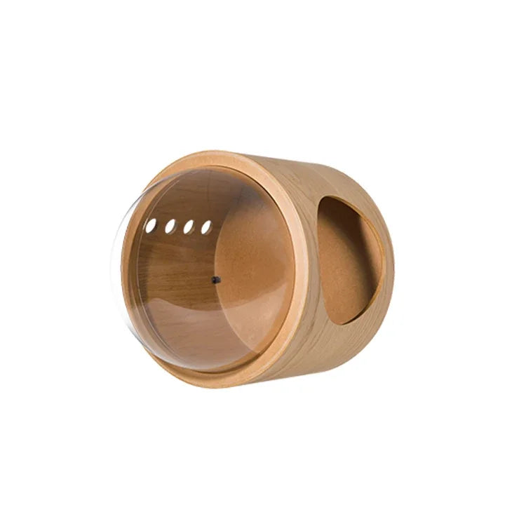 Cat play wall mounted furniture bed wood house hammock with acrylic cover