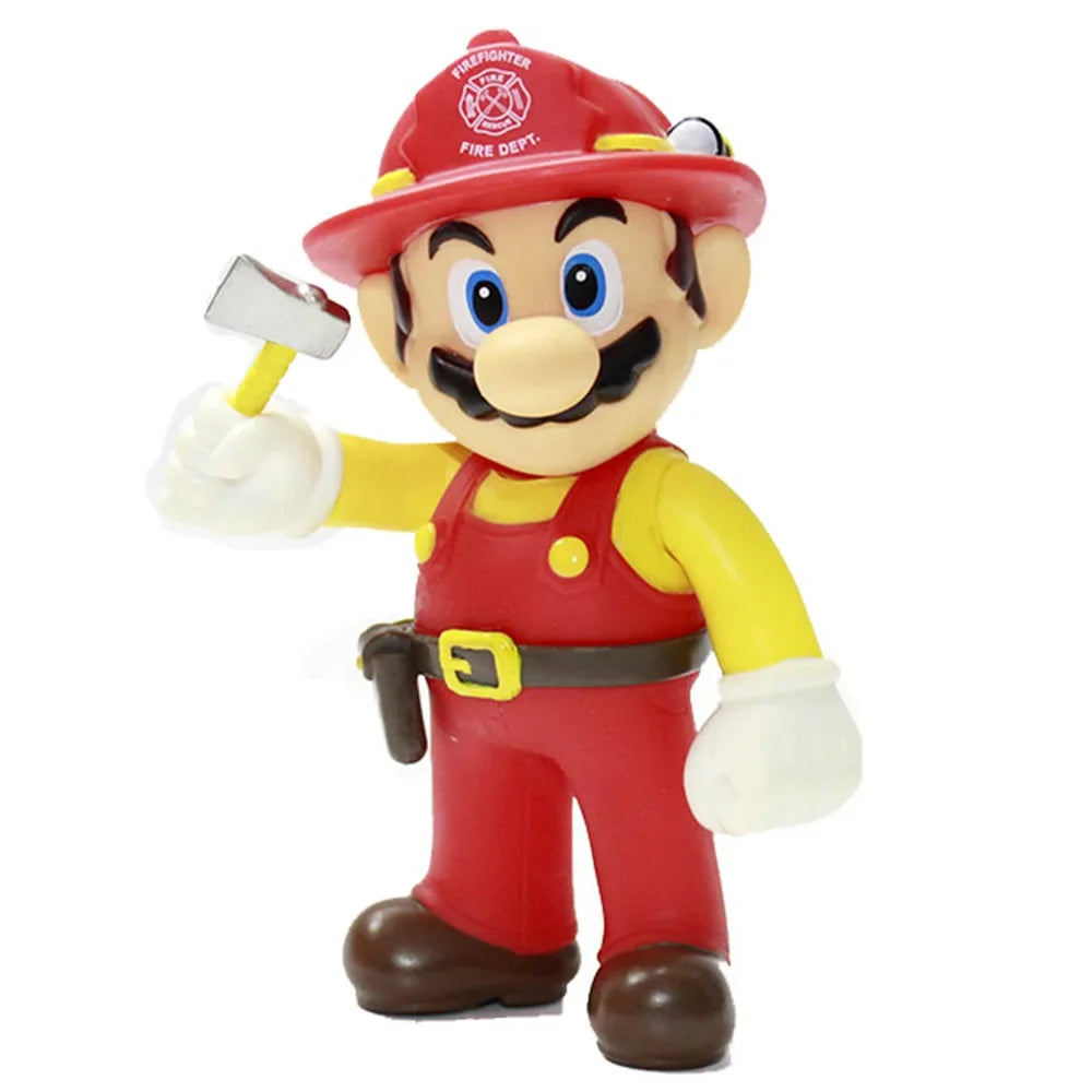 Super Mario Bros Action Figure Toys Toad Peach Luigi Yoshi Donkey Kong Wario Anime Model Ornaments For Children Birthday Gift