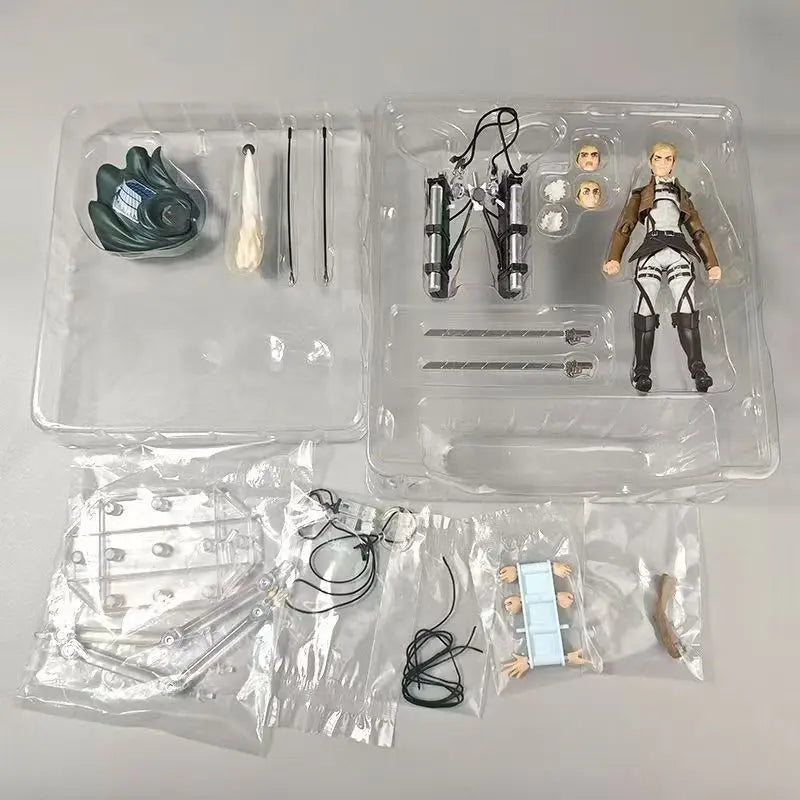 Attack on Titan Action Figure Figma 446 Erwin Smith Figures Anime 15cm Collection Movable Shingeki no Kyojin Model Toys Gifts