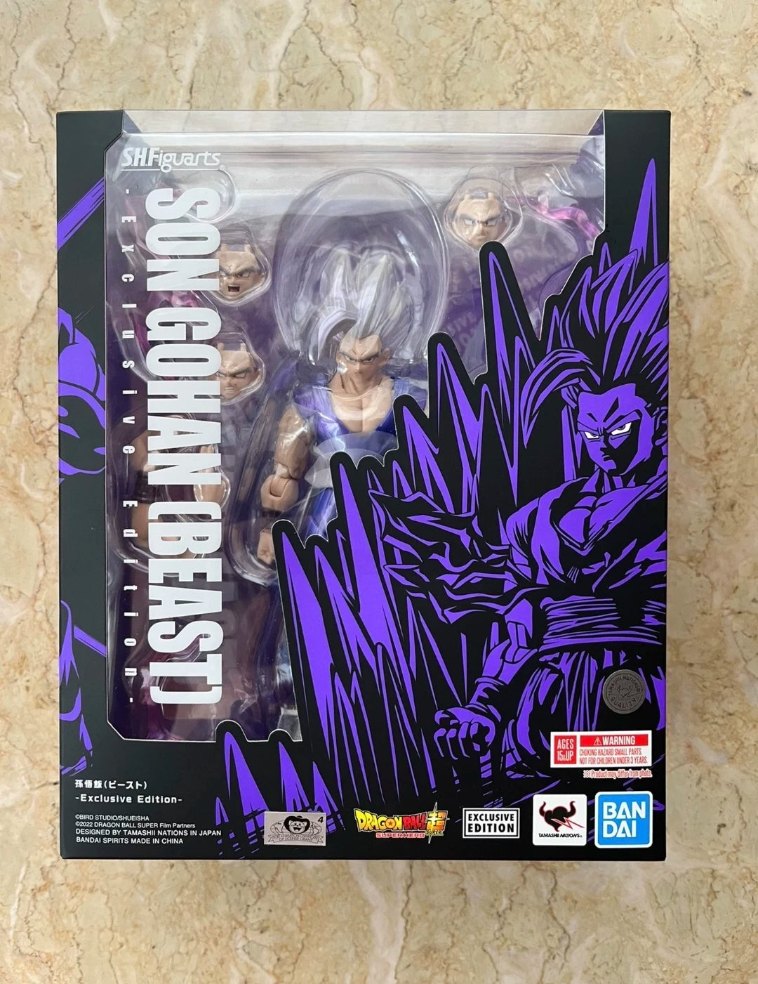 Genuine BANDAI 2025 CJ SDCC S.H.Figuarts Exclusive Edition Son Gohan BEAST Action Figure Model Original Collector Figurine Toy