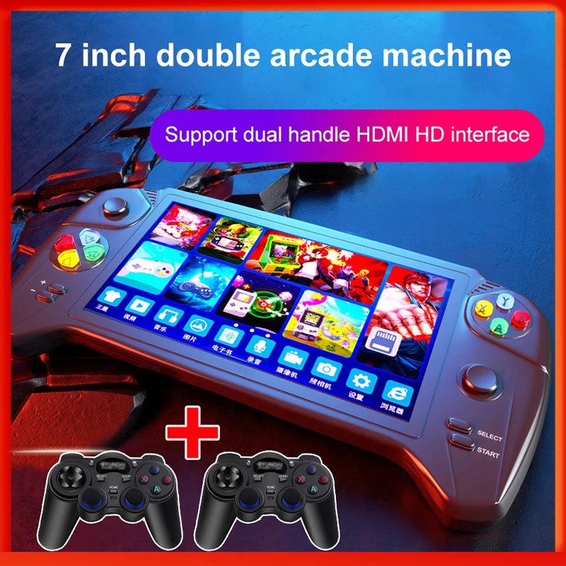 2023 NEW Handheld Game Players Classic 7.0 inch Handle Retro Game Console Dual joysticks for PS1 GBA NES FC Game Player New