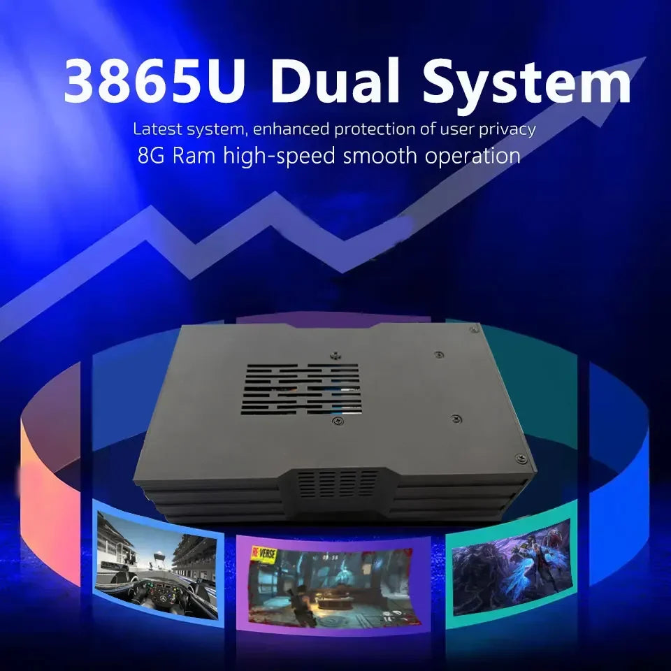 Super Game Console X King 8G Ram 500G Gaming SSD Batocera 3865U 70000+Games For Wii PS2 XBOX PSP Switch N64 Wireless handle