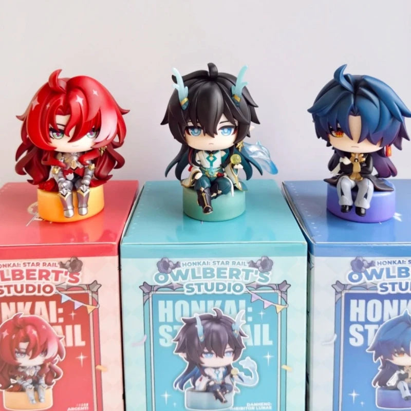 Official Honkai: Star Rail Owlbert'S Studio Series Q Version Figures Argenti/Danheng/Kafka/Blade/Silver Wolf Collect Model Gift