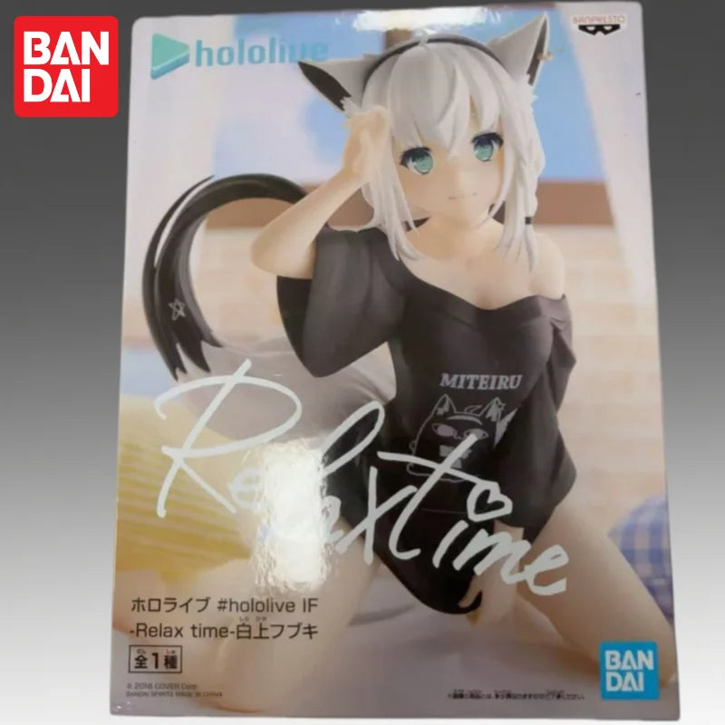 In Stock Bandai Original Banpresto Virtual Uploader Shirakami Fubuki Action Figure Model Doll Brand New Boxed Anime Characters