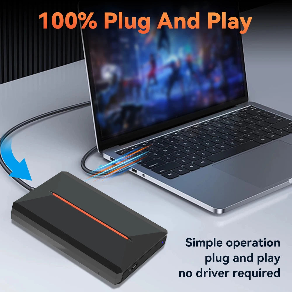 Lbox 500G Retro Game Hard Drive With 3700+Games Launchbox Retro Game Console for PS4/PS3/PS1/Switch/WII/Sega Saturn/N64 For PC