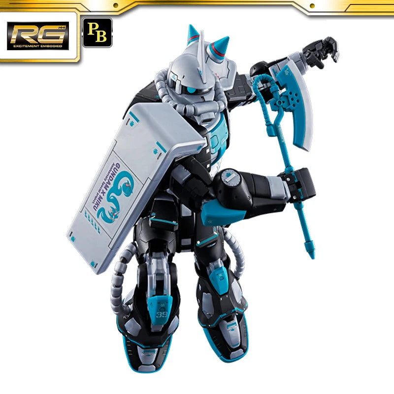 In Stock RG 1144 MS06S Zaku II Hatsune Miku Version Figure Model Bandai Gundam X Miku Anniversary Robot Special Project