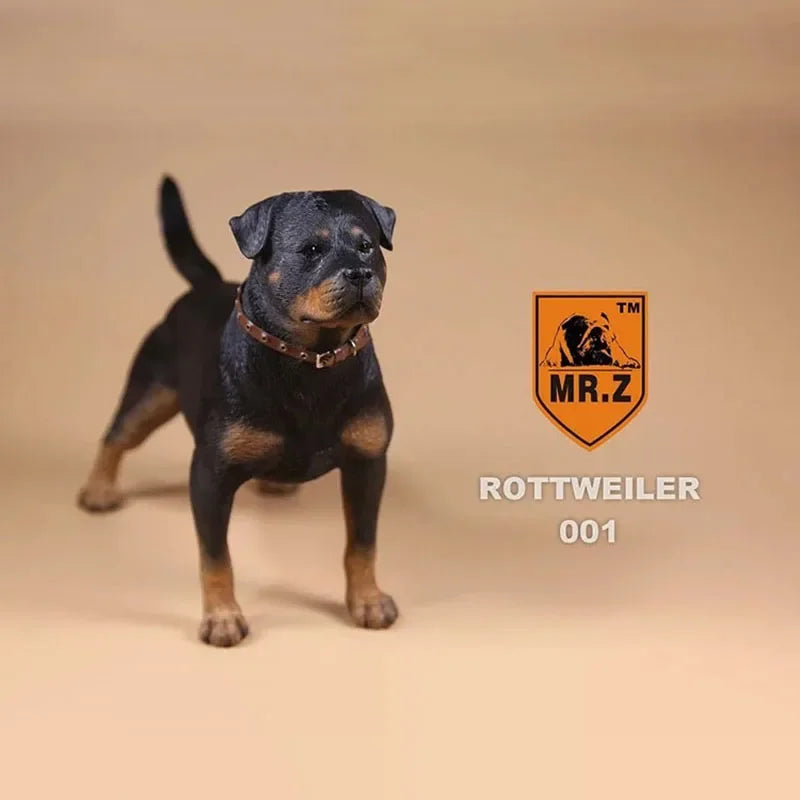 Mr.Z 1/6 Simulation Animal Dog German Rottweiler Dog Model Toy Gift Model F 12" Action Figure Scene Car Decoration Ornament Show